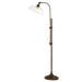 Floor Lamp Forty West Designs 710222 Coy Industrial Style Metal Floor Lamp with Glass Shade Forty West Designs