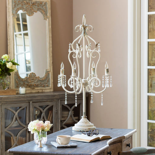 Table Lamp Park Hill Collection ELT26165 Beatrice Rustic Chic Table Top Chandelier Park Hill Collection