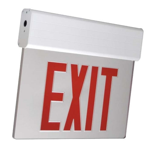 Exit Sign ELXTEU1RCAEM Edge-Lit LED Exit Battery Backup, Red/Clear, 120/277V LightStoreUSA