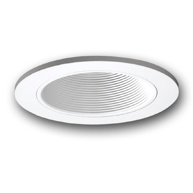Halo 6100WH 6 Inch White Tapered Recessed Baffle Trim With Narrow and Wide Trim