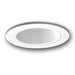 Recessed Trim Halo 6100WH 6 Inch White Tapered Recessed Baffle Trim With Narrow and Wide Trim All Pro