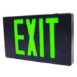 Exit Sign LED EZXTEU2GBEM (Battery Back-Up) Black Exit Sign with Green Letters LightStoreUSA