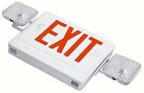 Exit Emergency Sign Combo Red LED w/ battery backup — LightStoreUSA