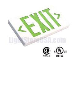 Exit Sign LED Exit Sign GREEN AC-Only LightStoreUSA