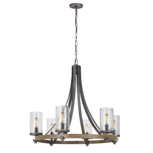 Chandelier Feiss Angelo Distressed Six Light 30" Chandelier Feiss