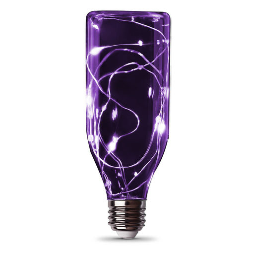 LED Light Bulbs Feit FY/BOT/SW/P/TWK/LED Twinkling Purple Bottle LED Fairy Light Bulb Feit