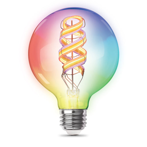 LED Light Bulbs Feit G3060/RGBW/FIL/AG G30 Spiral Filament Alexa Google Decorative Smart Bulb Feit Electric
