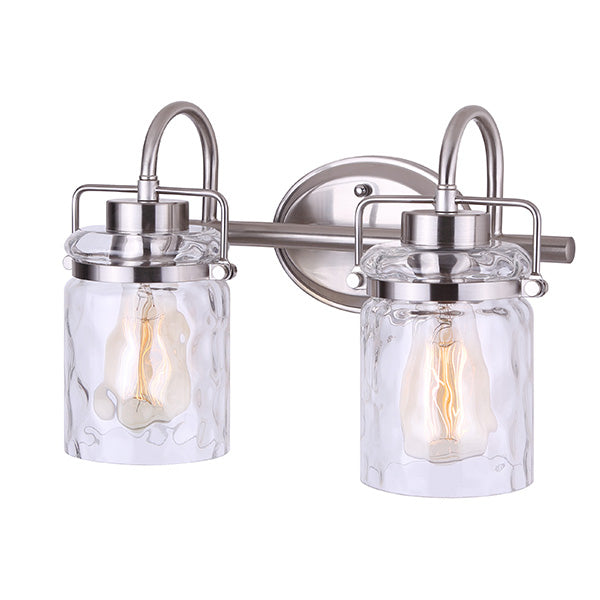 Canarm IVL707A02BN Arden Double Vanity Light in Brushed Nickel
