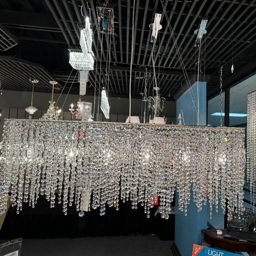 Island Chandelier James R Moder 96178S22 Continental Fashion Collection 48" Linear Crystal Chandelier James R. Moder