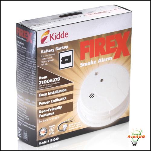 Kidde i2040 FIREX Hardwired 4" Smoke Alarm W/Battery Backup