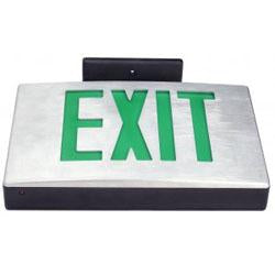 6in Die Cast Aluminum Green LED Exit Sign