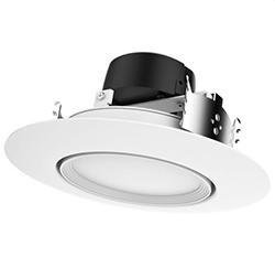 LED Recessed Downlight Satco S29474 13W 6" LED Directional Gimbaled Retrofit Downlight 4000K Satco