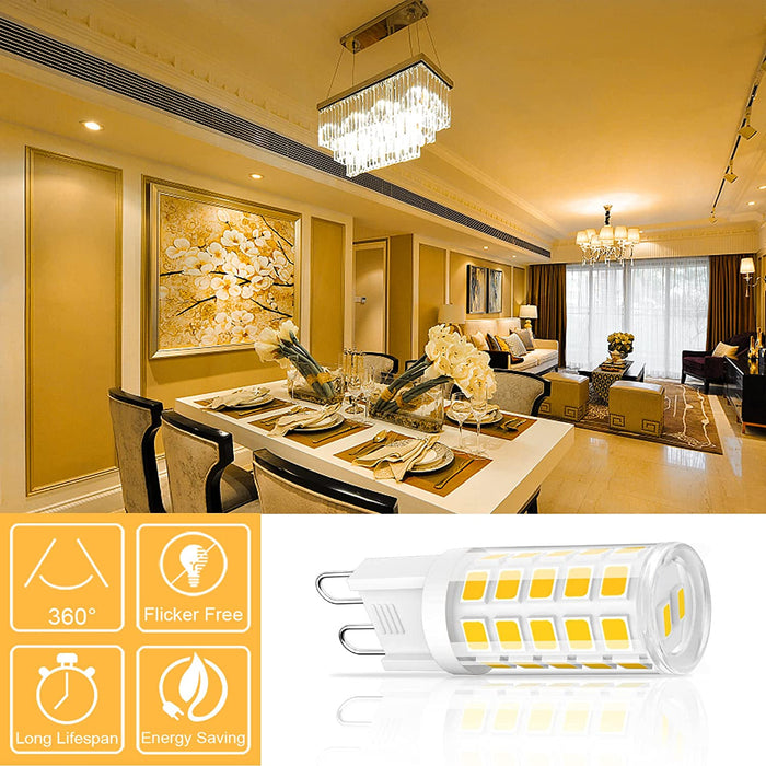 LED G9 4W G9 LED Bulb 40W Halogen Equivalent 120V Bi Pin Base 2700K Pack/6 Radiant-Lite