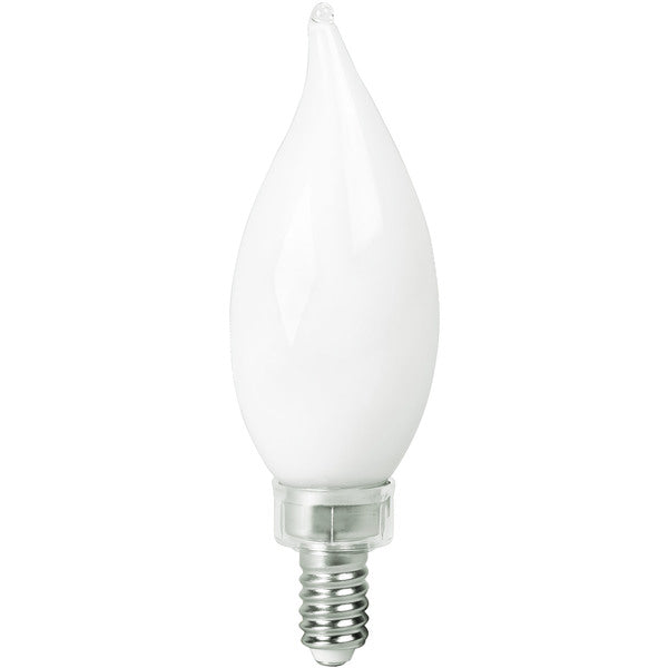 led Candelabra Bulb TCP FF11D4027EE12W 4 Watt LED Candelabra Bulb Flame Tip 40W 2700K Frosted Dimmable TCP