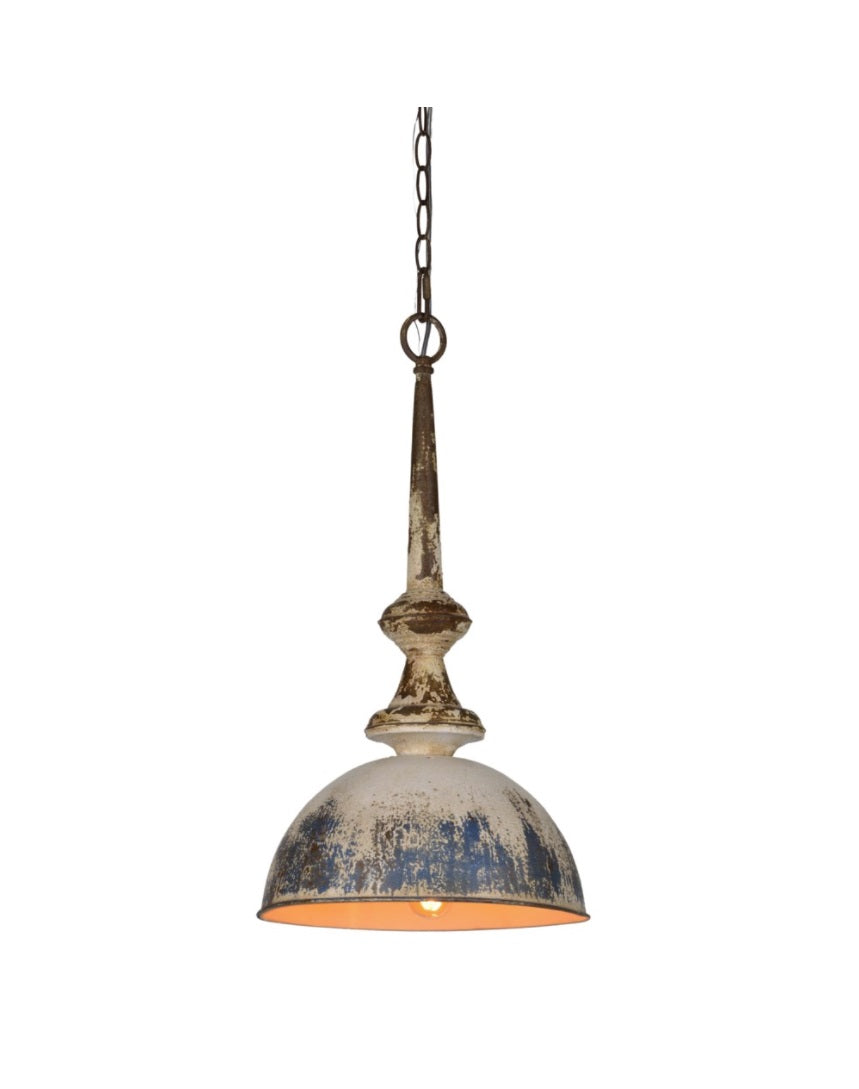 Forty West Designs 70755 Liza 1 Light Distressed Metal Farmhouse Penda