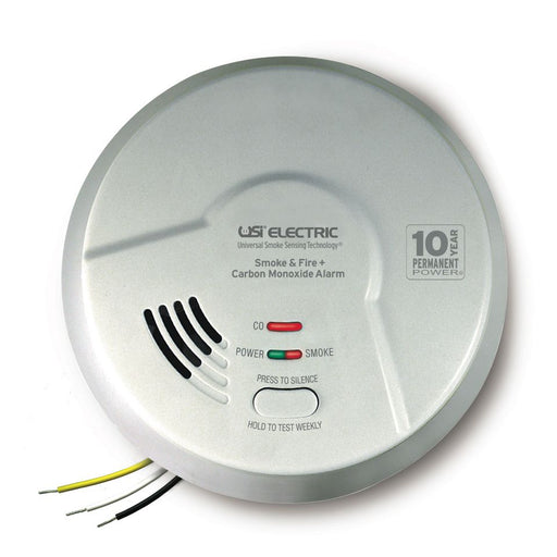 Smoke Alarm USI MIC1509S Hardwired 3-in-1 Smoke, Fire and Carbon Monoxide Smart Alarm USI