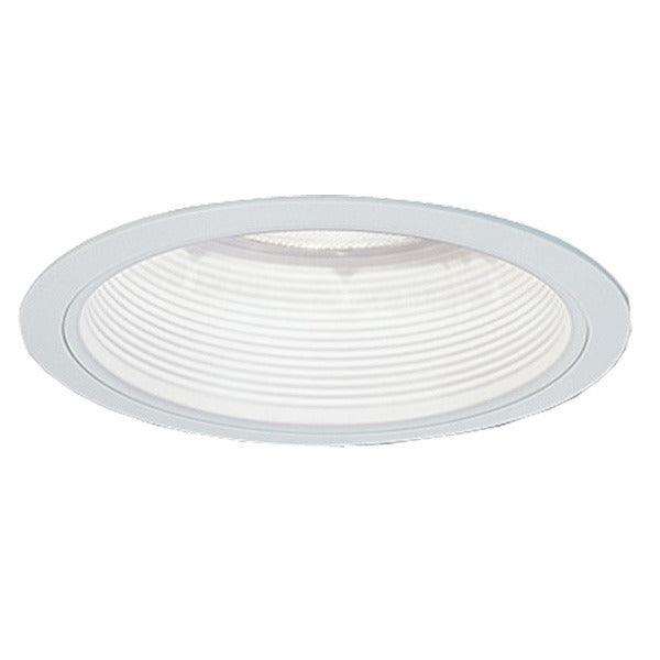 Nora NS-40P 4" White Phenolic Stepped Recessed Light with Plastic Ring