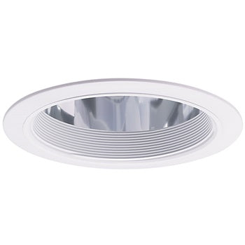 Nora Lighting NTA-102 White 6 Inch Specular Clear Reflector Recessed Trim
