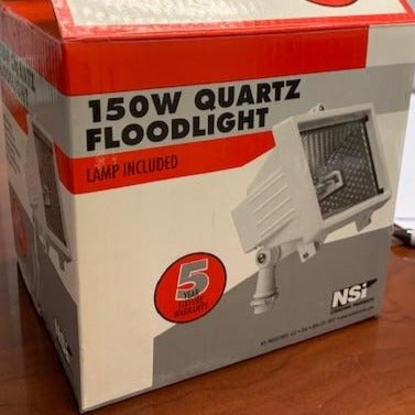 Small Area Flood NSi QF150W 150W Quartz Small Flood Light 120V White NSi