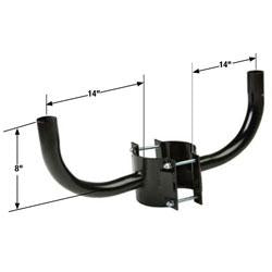 Right Angle Bracket RAB14-N2 Double Right Angle Wrap Bracket for Round Poles LightStoreUSA
