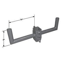 Right Angle Bracket RABH14-N2 Double Right Angle Wrap Bracket for Square Poles LightStoreUSA