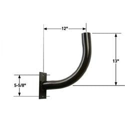 Right Angle Bracket RABX-4DB Right Angle Curved Bracket Wall/Square Pole Mounting Steel 2"Size LightStoreUSA