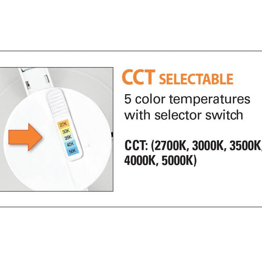 LED Recessed Downlight NaturaLED LED6RL14-110L9CCT5 6" 14W LED Recessed Downlight Retrofit Color Temperature Selectable NaturaLED