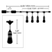 String Light Satco S11288 24' RGB and Warm White 10-Light Outdoor String Light Satco