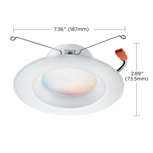 LED Recessed Downlight Satco S11286 Starfish 5-6" LED Wi-Fi RGB & Tunable White Recessed Retrofit Downlight Satco