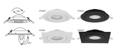 LED Recessed Downlight Satco S11840 9WLED/GBL/4/CCT/RND/WH 4 Inch Round Gimbal LED Downlight 9 Watt CCT Selectable Satco