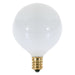 Incandescent Globe Satco S3271 S3271 60W G16 1/2 Candelabra Base Globe Lamp Glossy White Satco