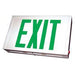 6in Die Cast Steel Green w/battery LED Exit Sign