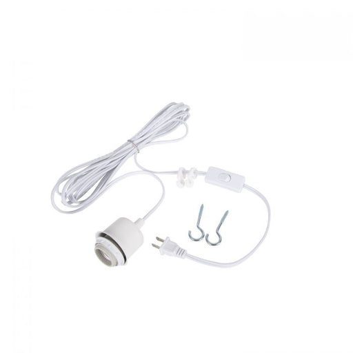 Swag Kit SW1001-W Swag Portable Pendant White Cord with Socket 15 Ft Craftmade