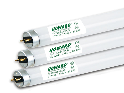 T8 Fluorescent Howard Lighting F25T8/835/ECO 25W T8 Low Mercury Linear Fluorescent Tube 3500K - Case 25 Howard
