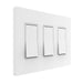 Wall Plate TAN-D0070-3W-S 3-Gang Decorator Screwless Wall Plate - White Tania Wiring Devices