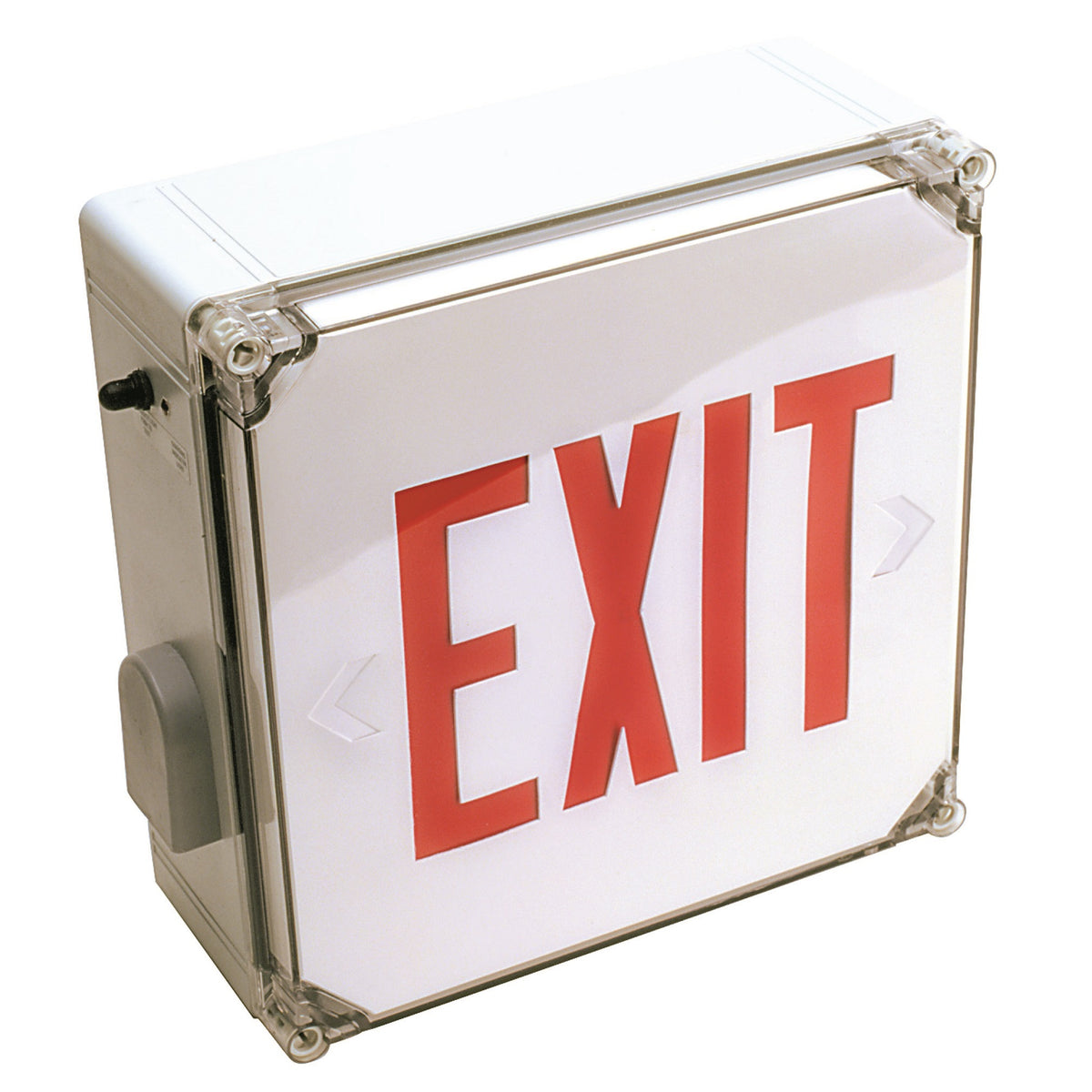 WLXTER Wet Location Single Face LED Exit Sign 120/277V in Red or Green —  LightStoreUSA
