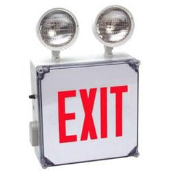 Exit Emergency Combo CWLXTEREM Wet Location Combo, LED Exit/Emergency Light Red Letters LightStoreUSA