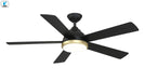 Ceiling Fan Wind River Neopolis WR1476MB 52" Outdoor Ceiling Fan in Black with Gold Ring Wind River Fans