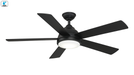 Ceiling Fan Wind River Neopolis WR1476MB 52" Outdoor Ceiling Fan in Black with LED Light Wind River Fans