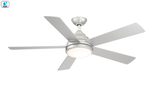 Ceiling Fan Wind River Neopolis WR1476PBN 52" Outdoor Ceiling Fan in Painted Brushed Nickel with LED Light Wind River Fans
