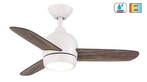Ceiling Fan Wind River WR2008MW The Mini 36" Indoor Outdoor Ceiling Fan in Matte White Wind River Fans