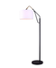 Floor Lamp Canarm IFL1024A62BKG Winston Floor Lamp in Matte Black With Drum Shade Canarm