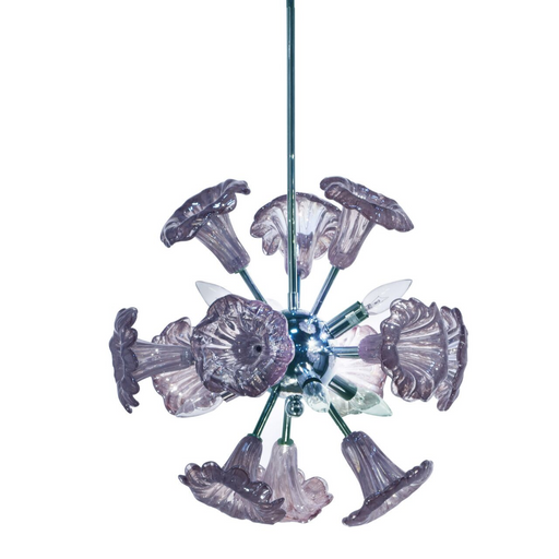 Hanging Fixture Yuri Purple 6-Light Art Glass Hanging Fixture Dale Tiffany