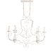 Island Chandelier Crestview Collection CVPZDN014 St. Laurant 34" White Iron French Country Chandelier Crestview Collection