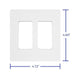  TAN-D0070-2W-S 2-Gang Decorator Screwless Wall Plate - White LightStoreUSA