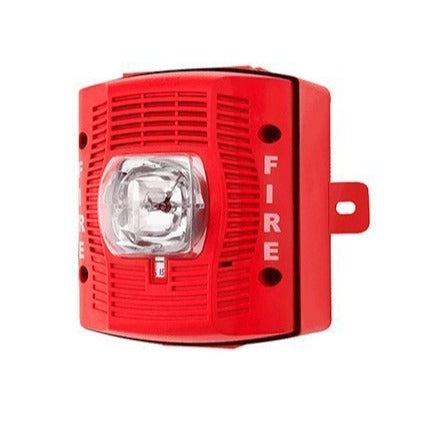 Fire Alarm Strobe System Sensor SpectrAlert SPSRK Red Speaker Strobe With Selectable Strobe Settings System Sensor