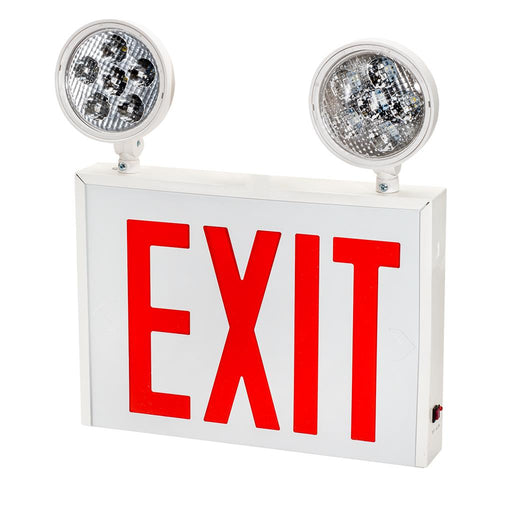 Exit Emergency Combo Topaz ESC/LED/RW/2H-NYC Steel NYC Approved EXIT Sign and 2 Head Emergency Light Combo Topaz
