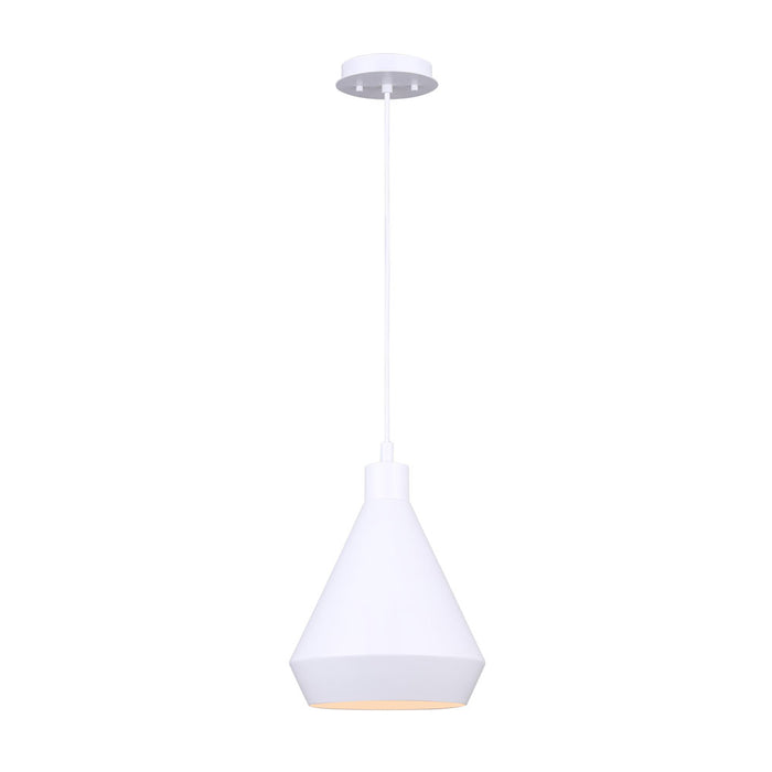 Canarm IPL1020A01WH Byck Pendant Light in White
