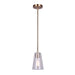 Pendant Canarm IPL1100A01GD Everly Single Pendant with Crackled Glass In Gold Canarm