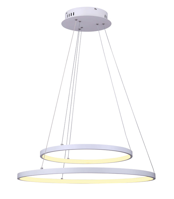 LED Chandelier Canarm Lexie Contemporary Double LED Chandelier LCH128A24WH White Canarm